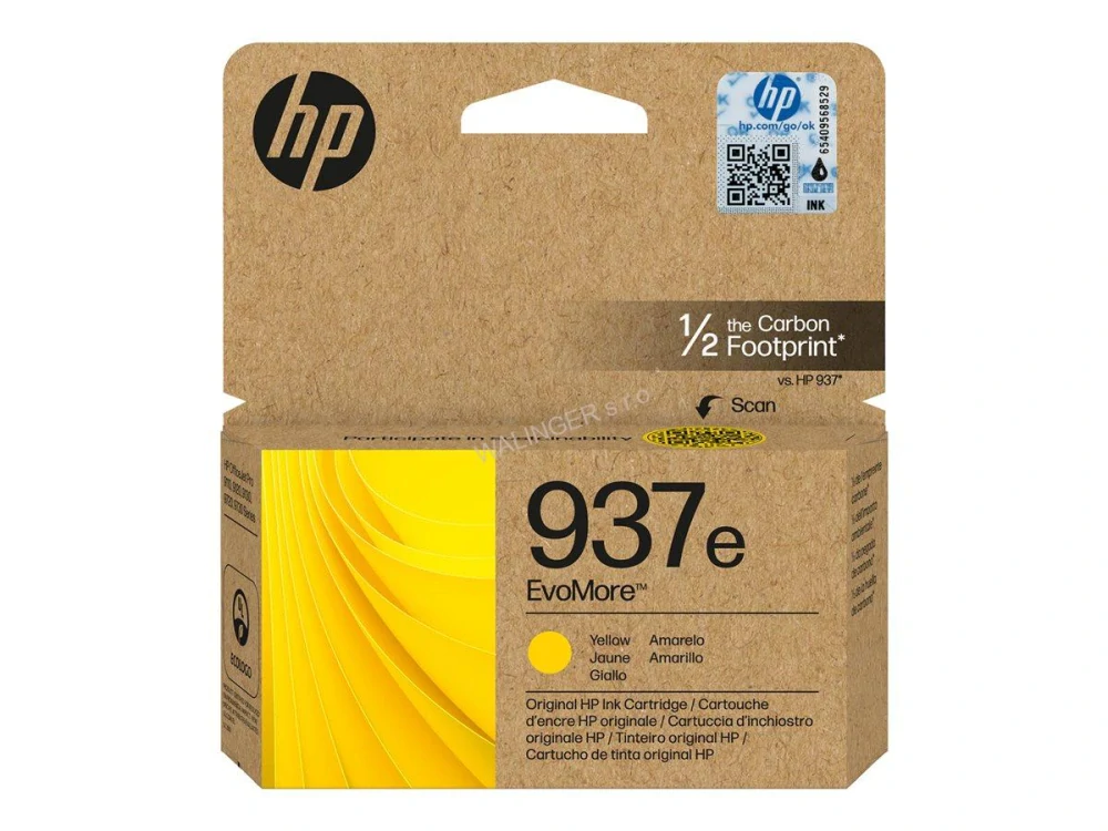 HP 937e EvoMore ink. náplň - yellow (1.650 str.)