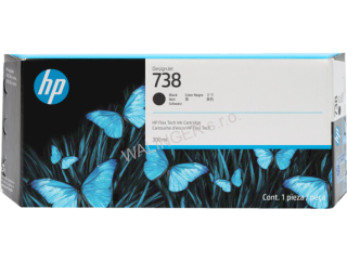 HP 738 300-ml Black DesignJet Ink Cartridge
